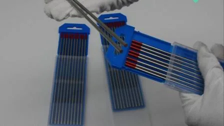 Electrodo de aleación Luoyang, cajas de madera de combate, herramienta de soldadura interior empaquetada individualmente, electrodos de tungsteno toriado